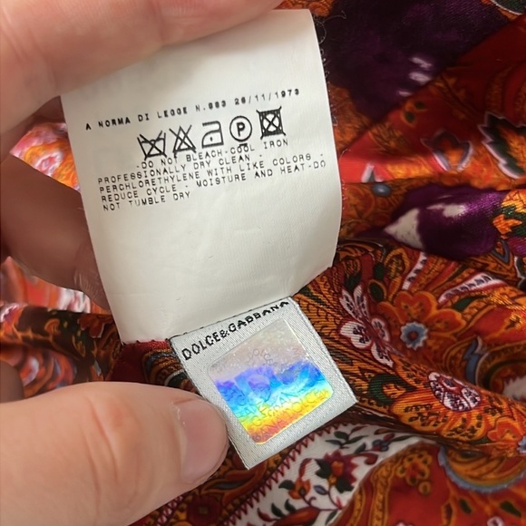 D&G by Dolce & Gabbana striped blazer with paisley lining - Picture 12 of 12